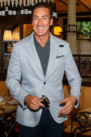 BRIONI | Jersey Jacket | Blue & White