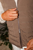 BRUNELLO CUCINELLI | Zip Front Gilet | Taupe