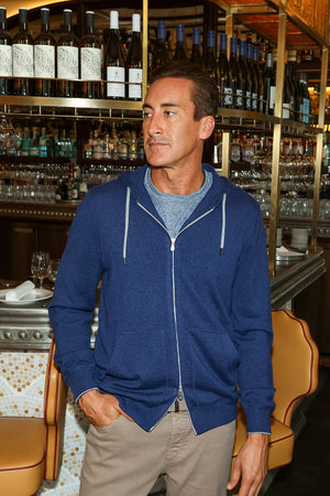 BRUNELLO CUCINELLI | Cashmere Hoodie | Mid-Blue