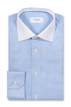 ETON | Contemporary Fit Shirt White Collar | Blue & White