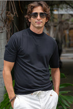 ALTEA | Knit T-Shirt | Black