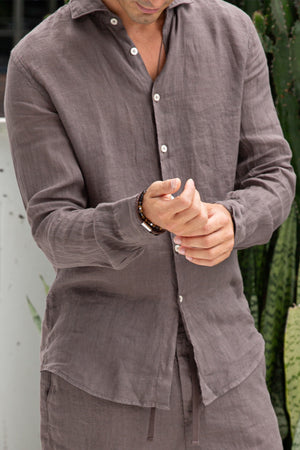 ALTEA | Linen Shirt | Brown