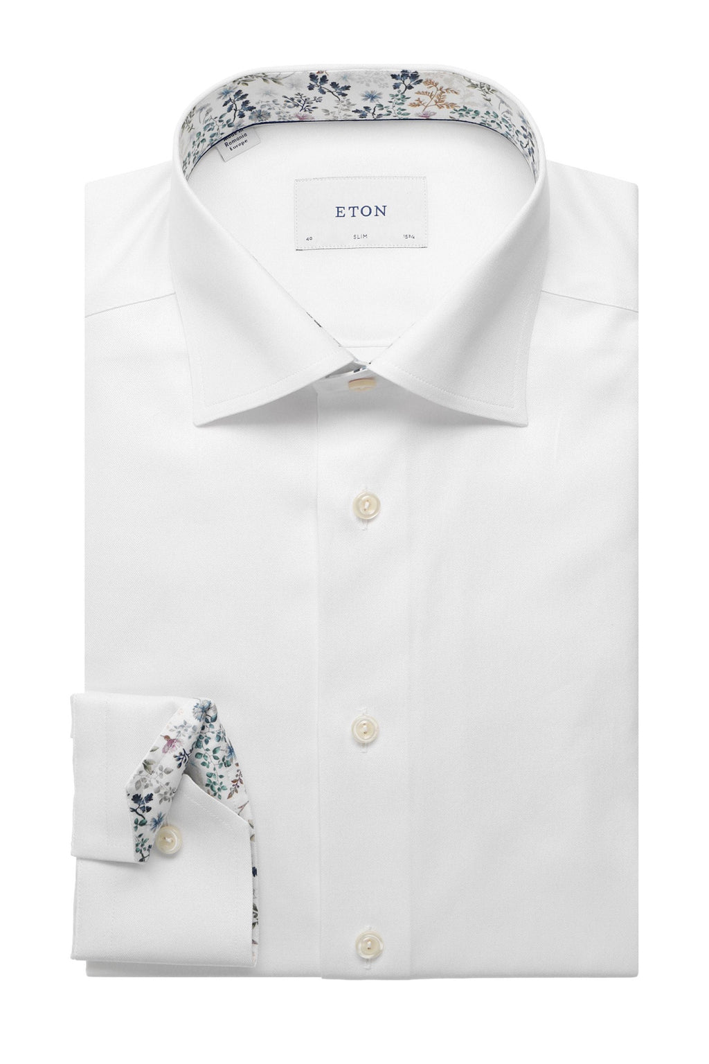 ETON | Inner Floral Shirt | White