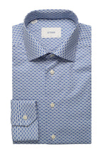 ETON | Flower Print Shirt | Mid Blue