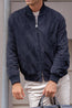 ALTEA | Suede Bomber Jacket | Navy