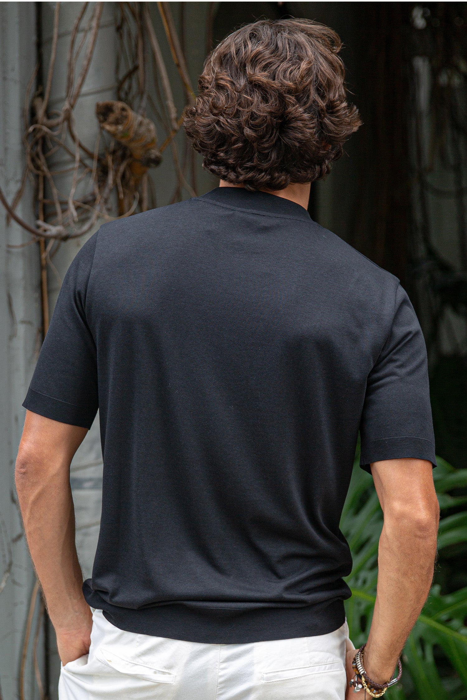 ALTEA | Knit T-Shirt | Black