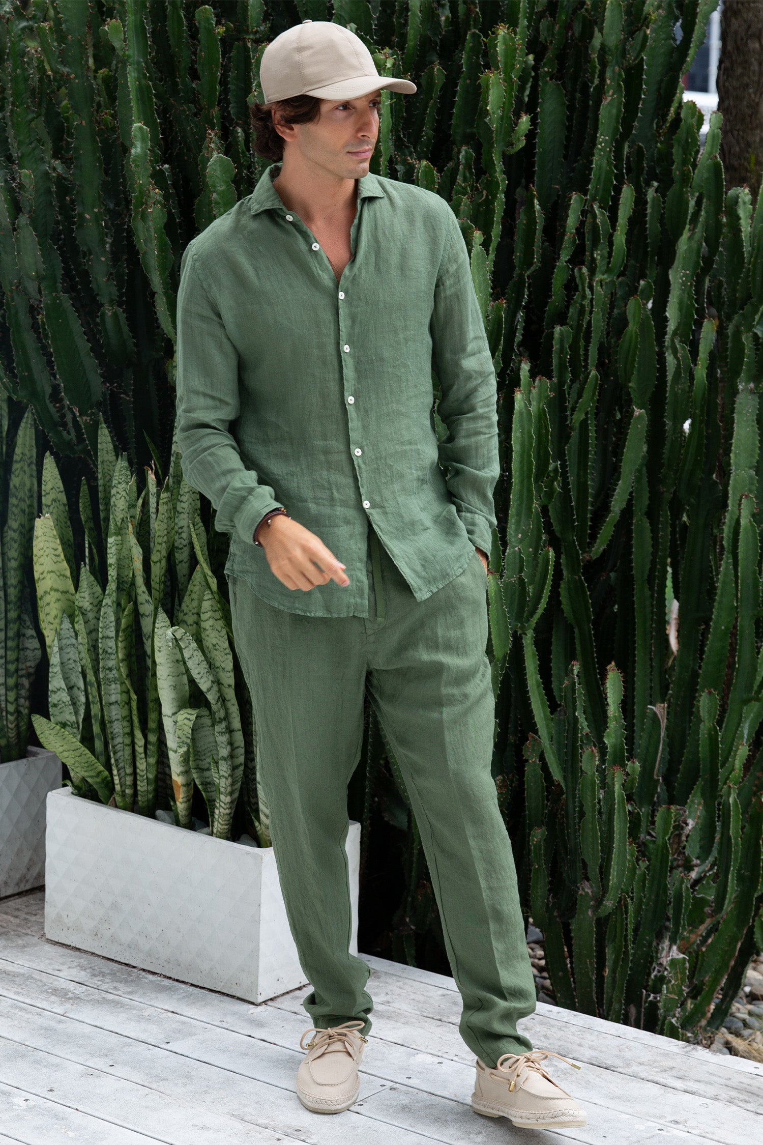 ALTEA | Linen Shirt | Green