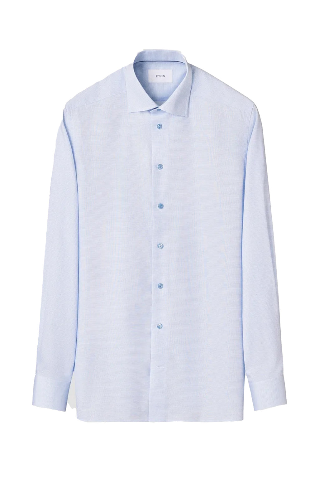 ETON | Contemporary Fit Micro Check Shirt | Blue