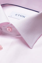 ETON | Slim Fit Micro Check Shirt | Pink
