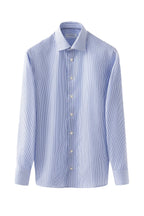 ETON | Cotton Striped Shirt | Mid-Blue