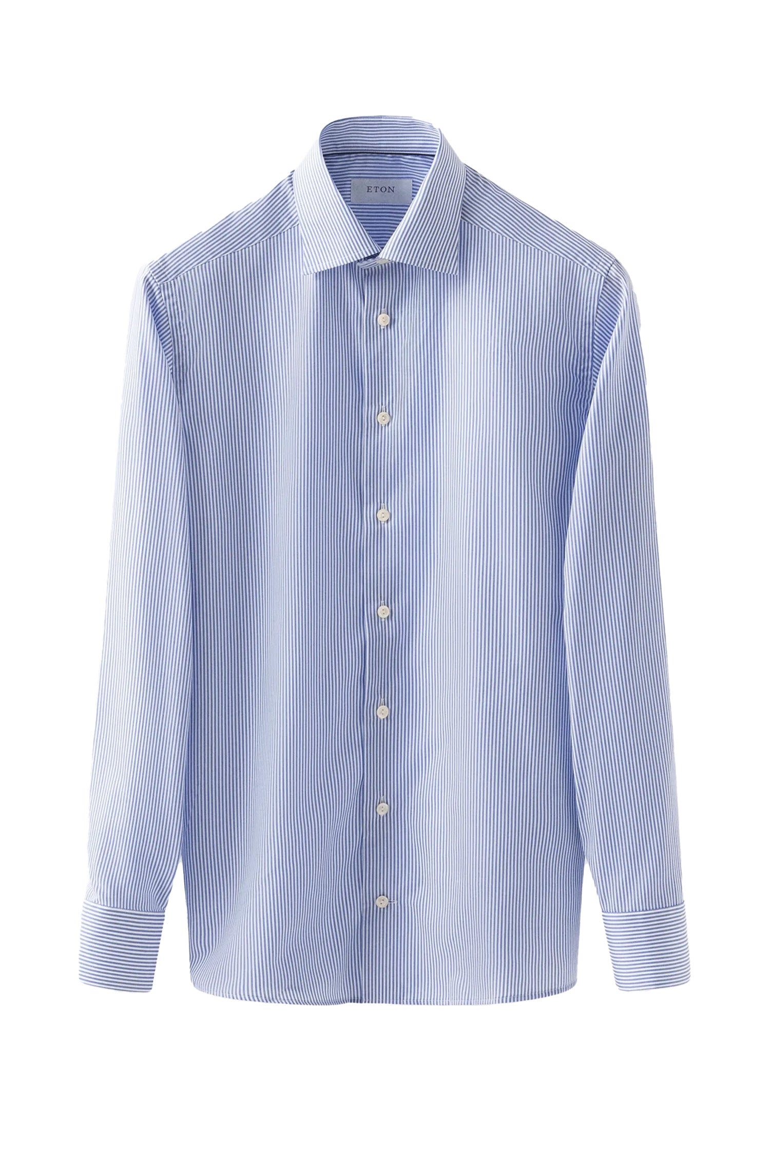 ETON | Cotton Striped Shirt | Mid-Blue