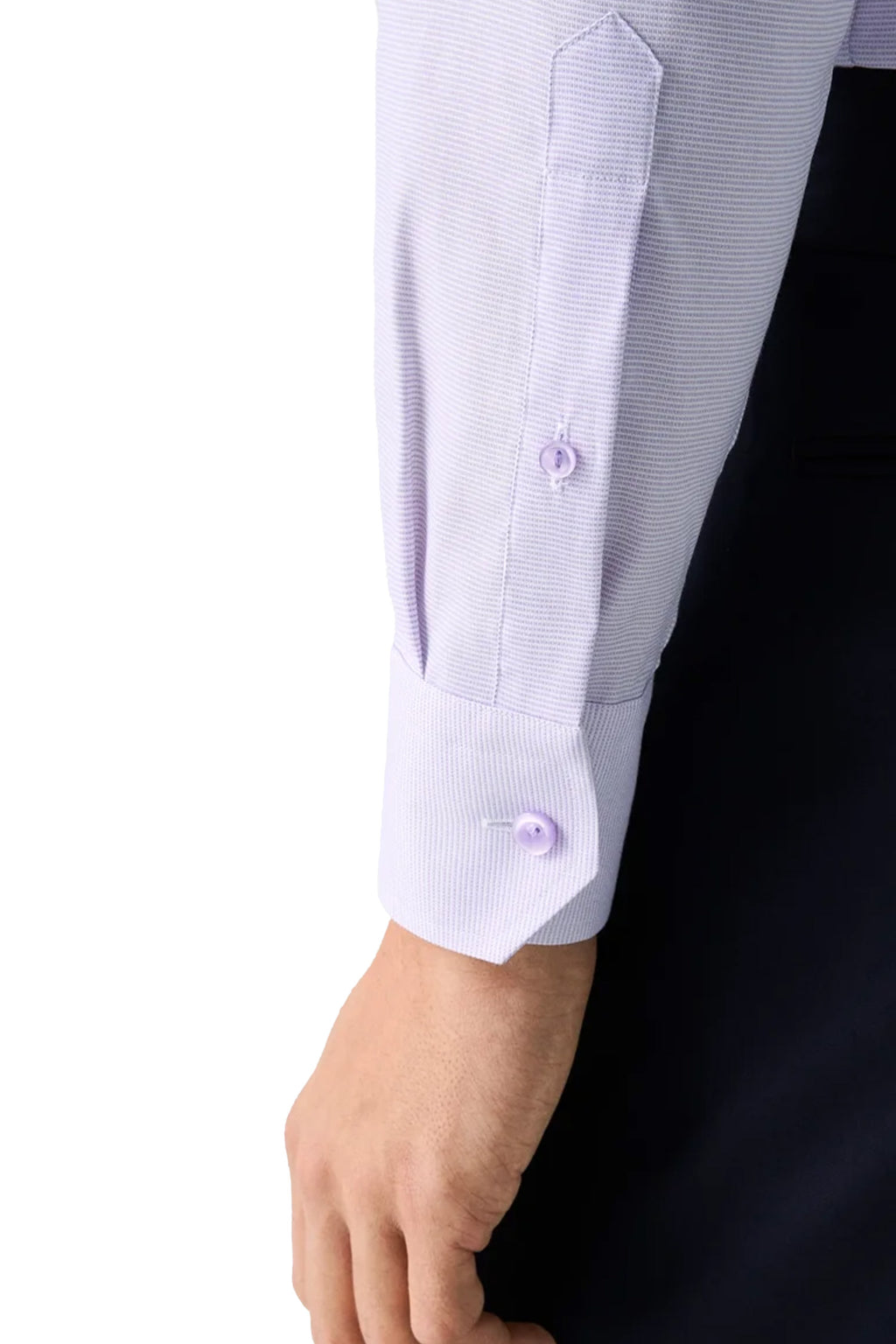 ETON | Slim Fit Micro Check Shirt | Purple