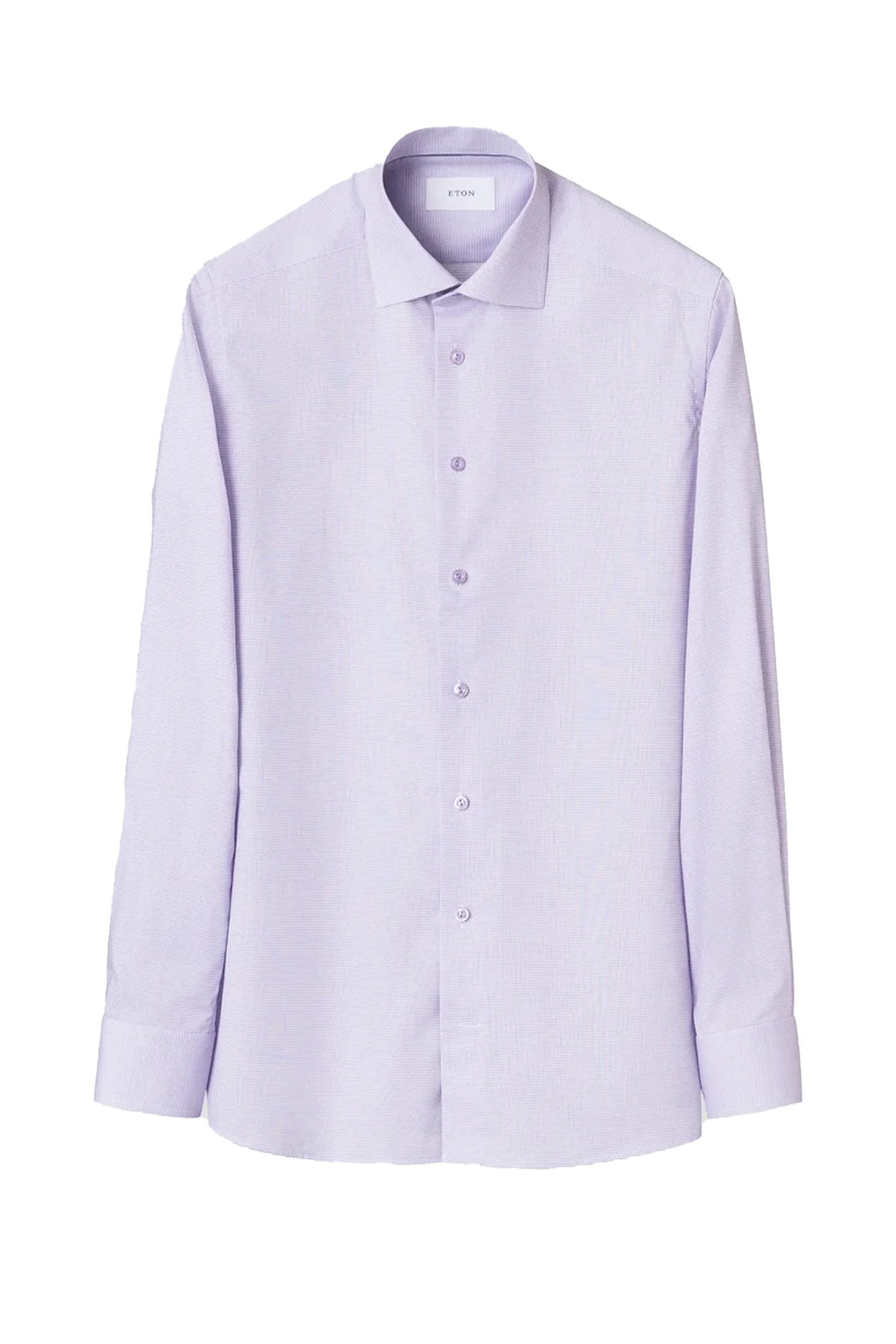 ETON | Slim Fit Micro Check Shirt | Purple