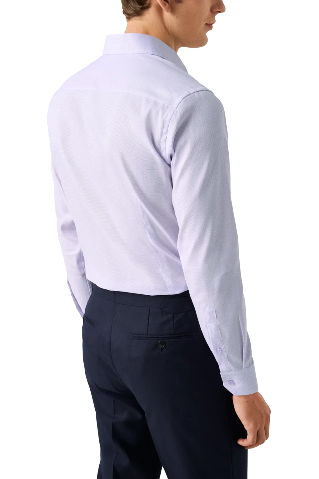 ETON | Slim Fit Micro Check Shirt | Purple