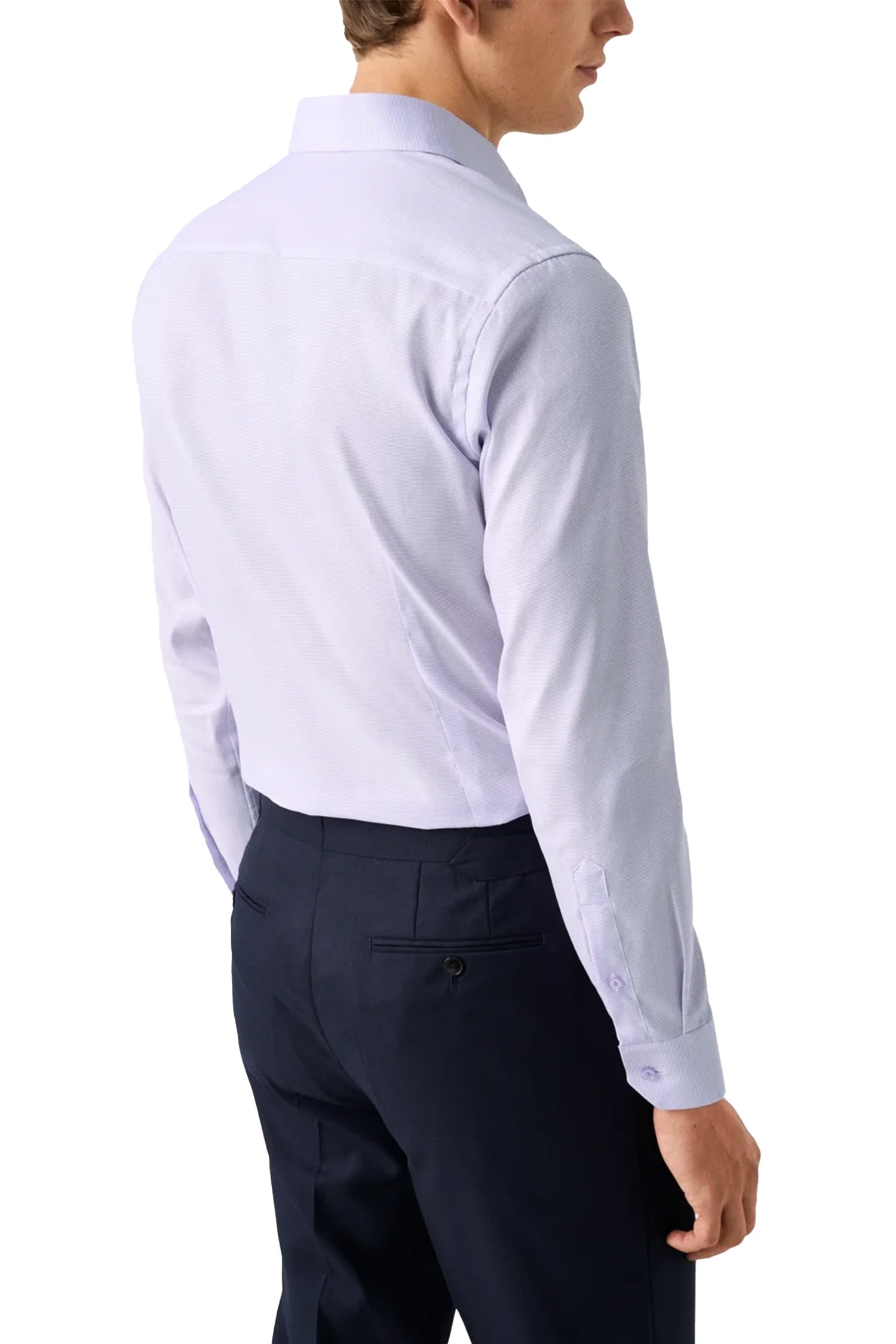 ETON | Slim Fit Micro Check Shirt | Purple