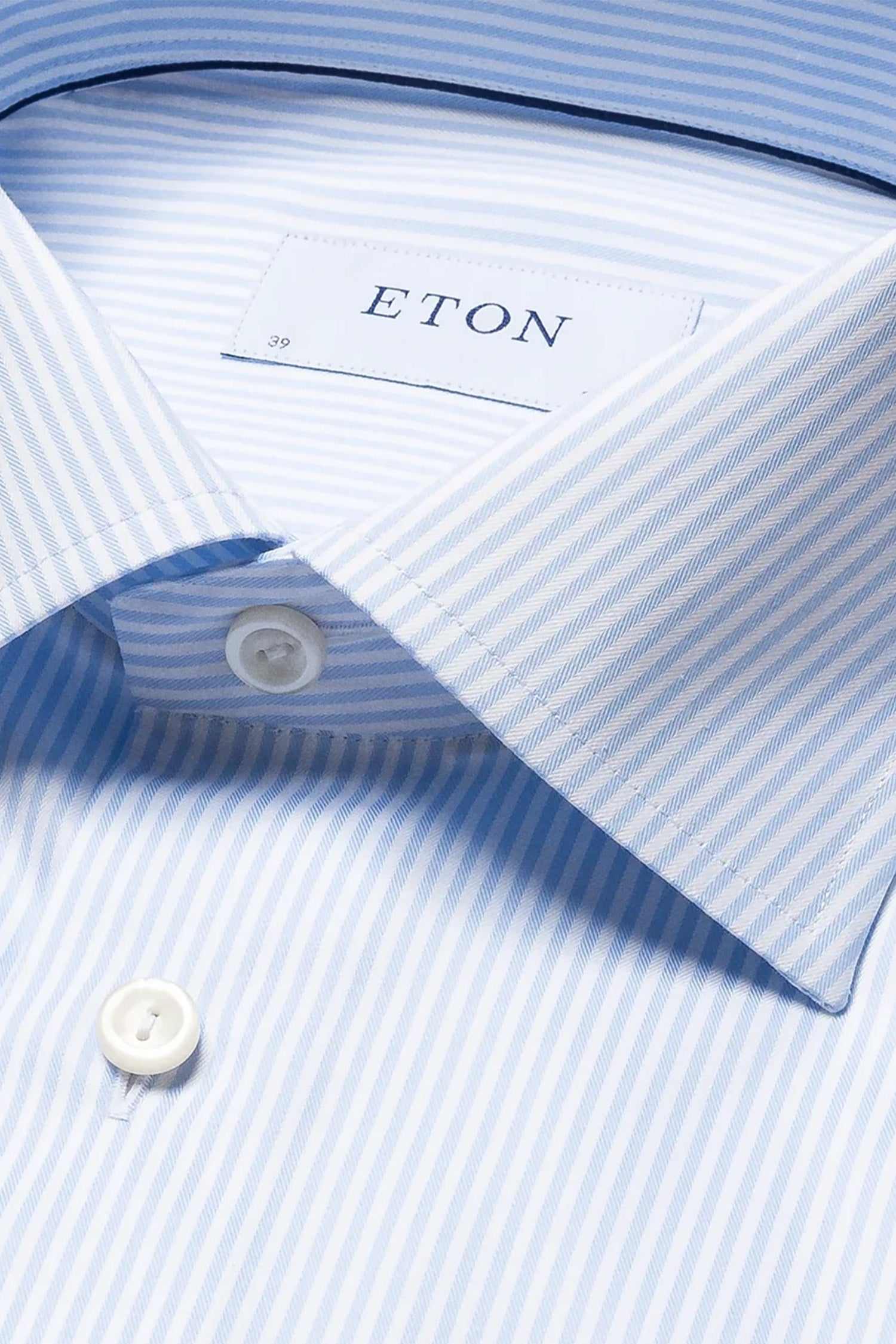 ETON | Cotton Striped Shirt | Pale Blue