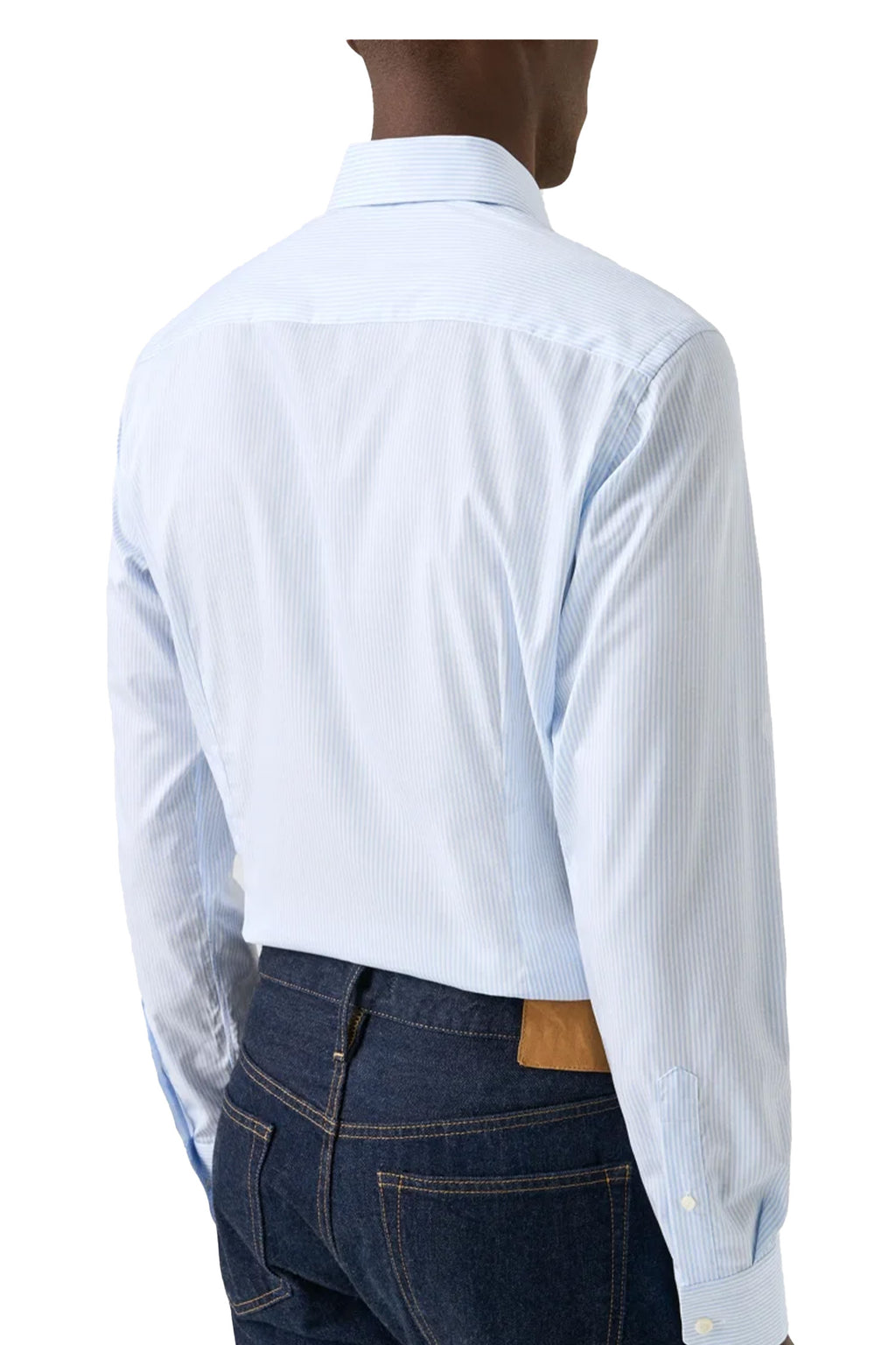 ETON | Cotton Striped Shirt | Pale Blue
