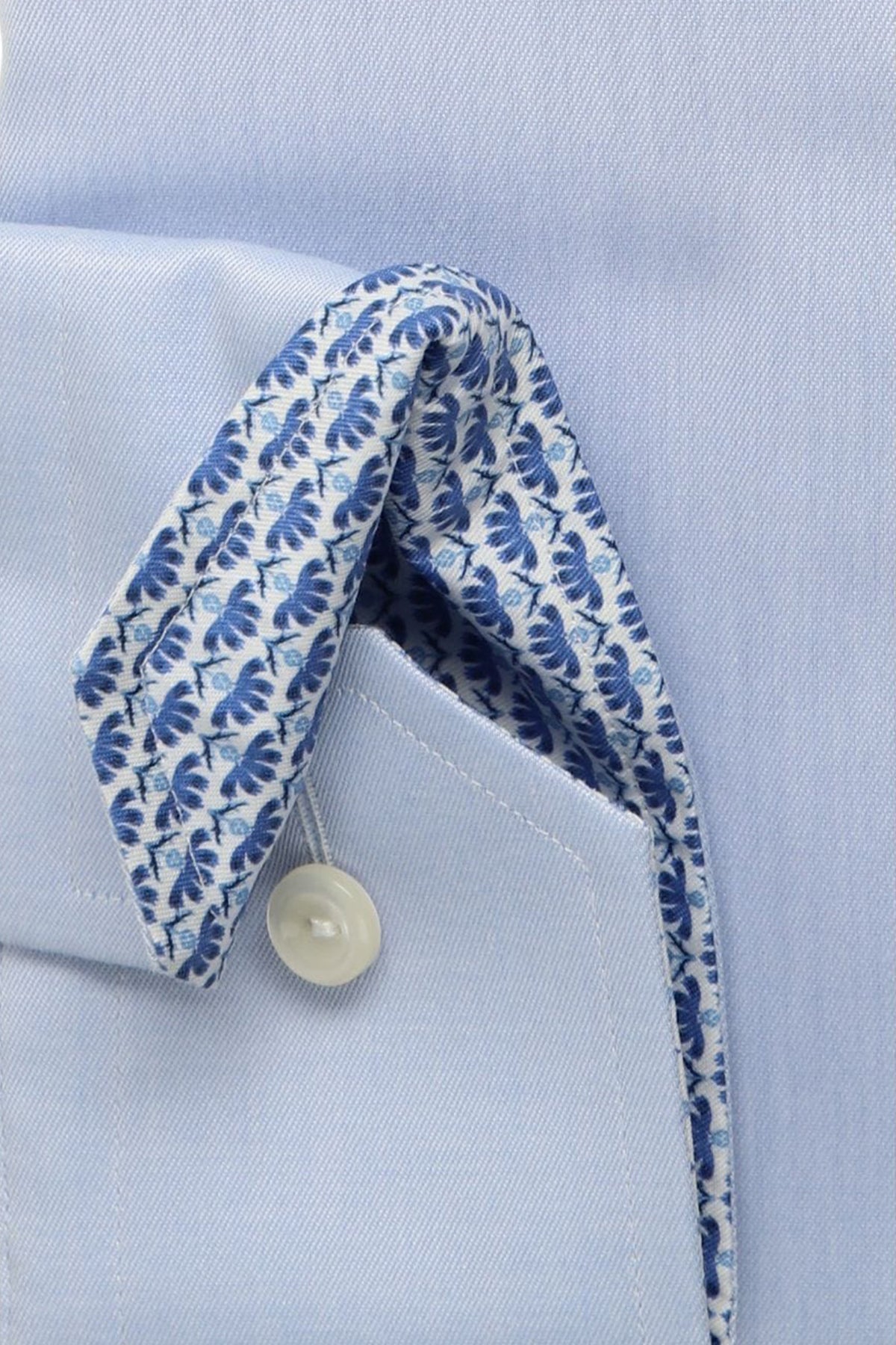 ETON | Inner Flower Pattern Shirt | Blue