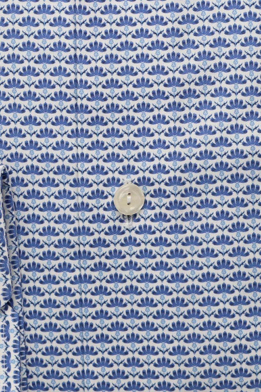 ETON | Flower Print Shirt | Mid Blue