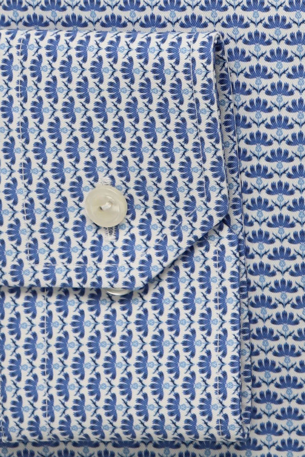 ETON | Flower Print Shirt | Mid Blue