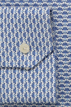 ETON | Flower Print Shirt | Mid Blue