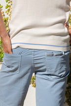 JACOB COHEN | Cotton Shorts Suede Label | Sky Blue