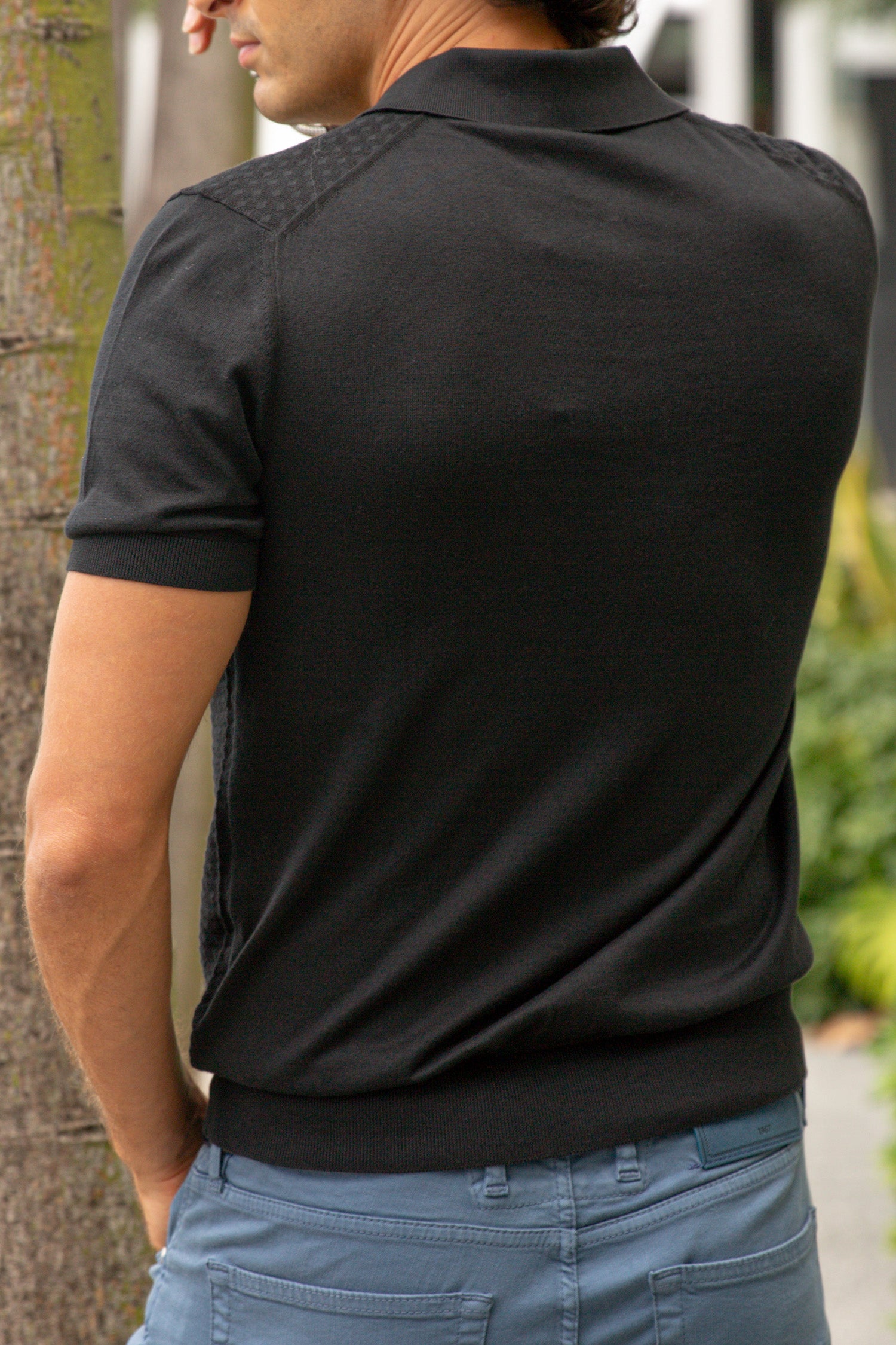 FEDELI | Pedro Zip-Neck Knit | Black
