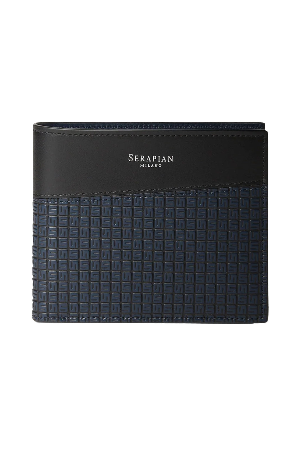 SERAPIAN | Stepan Bi-Fold Wallet | Navy & Black