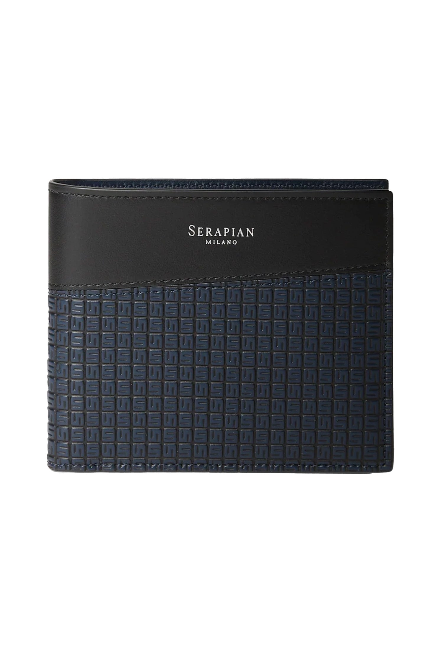SERAPIAN | Stepan Bi-Fold Wallet | Navy & Black