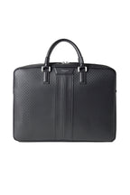 SERAPIAN | Stepan Briefcase With Calfskin Inserts | Black