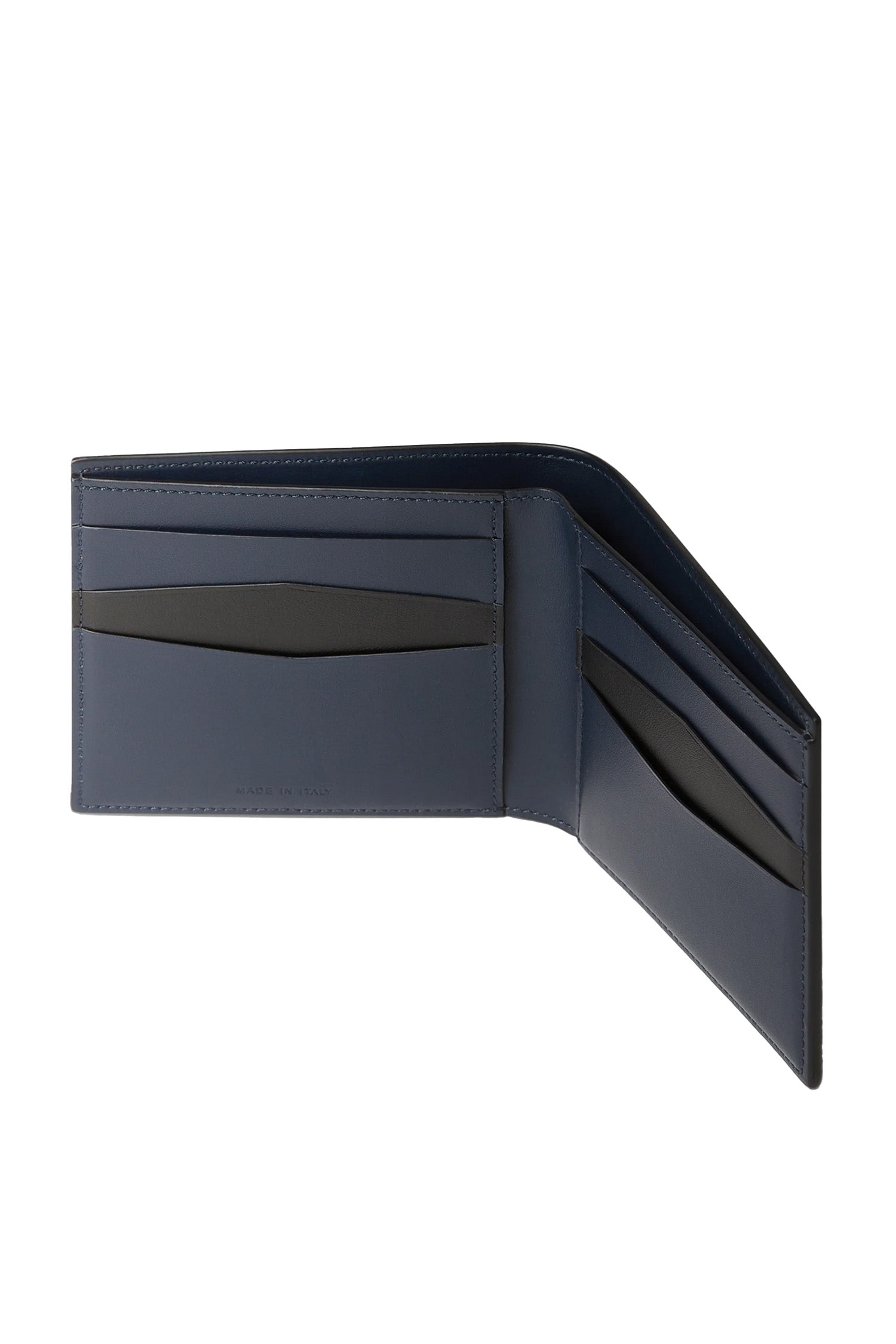 SERAPIAN | Stepan Bi-Fold Wallet | Navy & Black