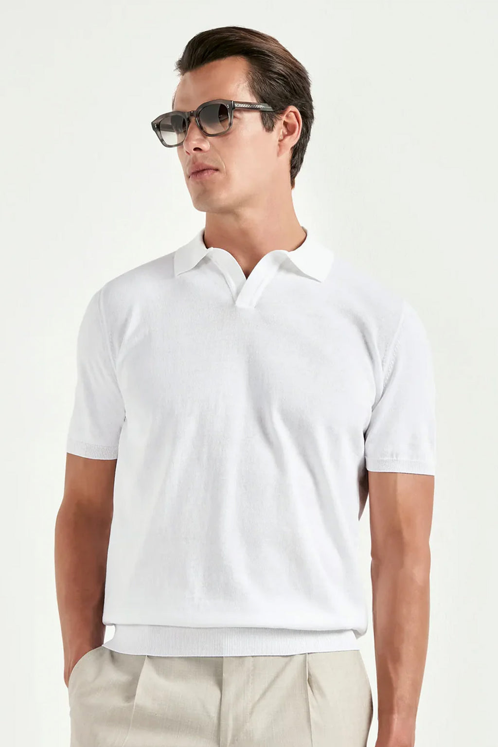 PINI PARMA | Cotton Polo | White