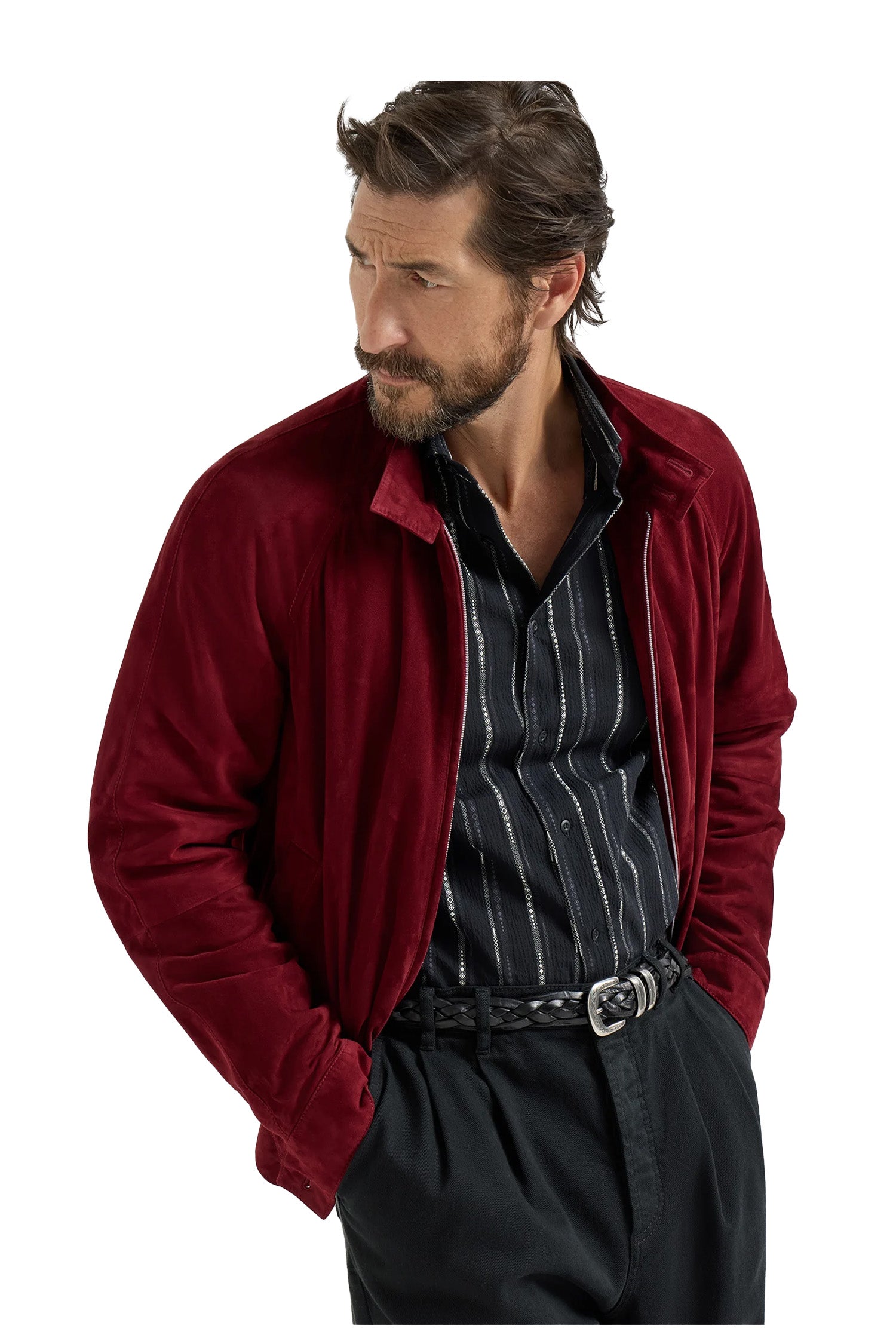 BRUNELLO CUCINELLI | Suede Bomber Jacket | Red