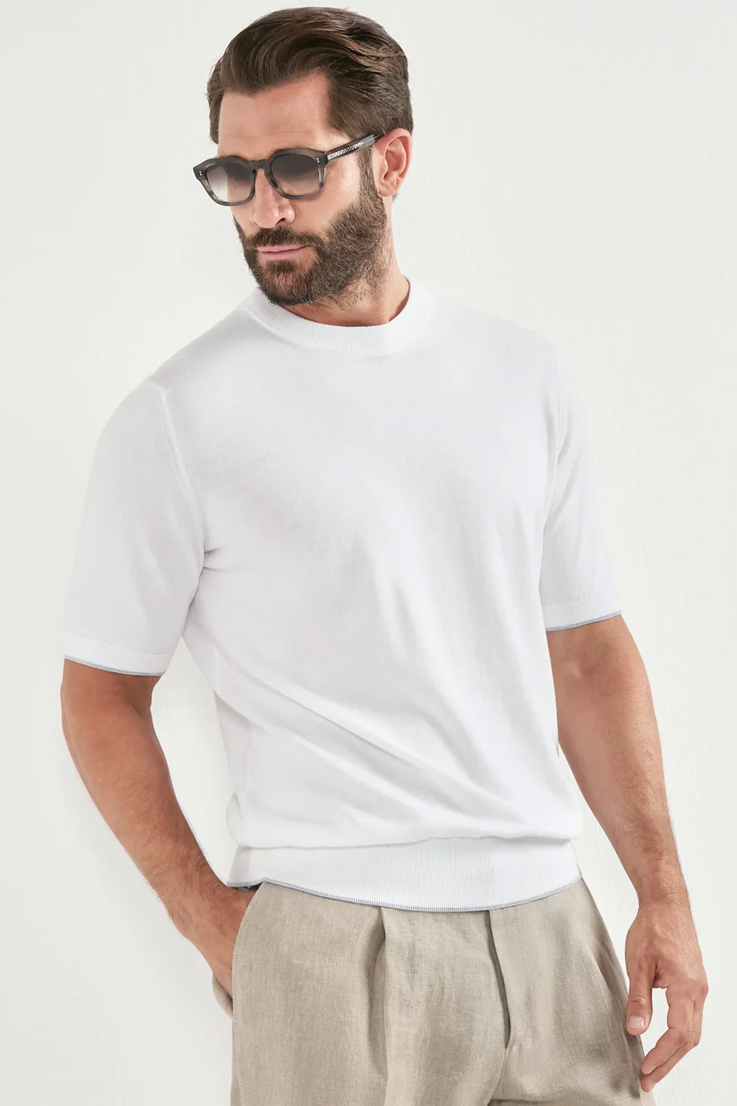 PINI PARMA | Crew Neck Tee | White