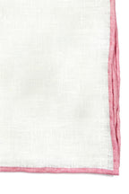 ASCOT | Linen Pocket Square With Edge | Pink