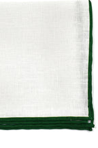ASCOT | Linen Pocket Square With Edge | Green