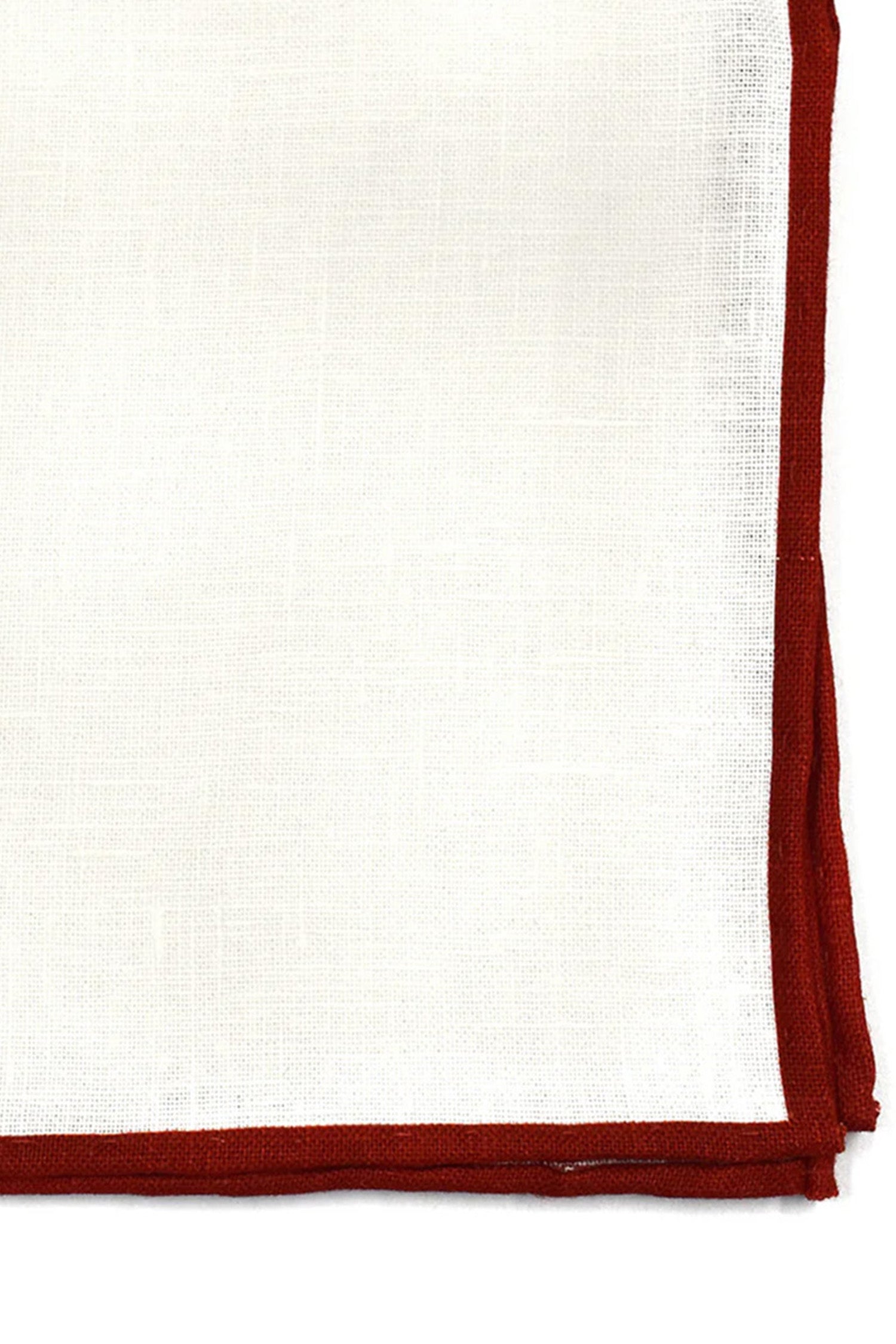 ASCOT | Linen Pocket Square With Edge | Red