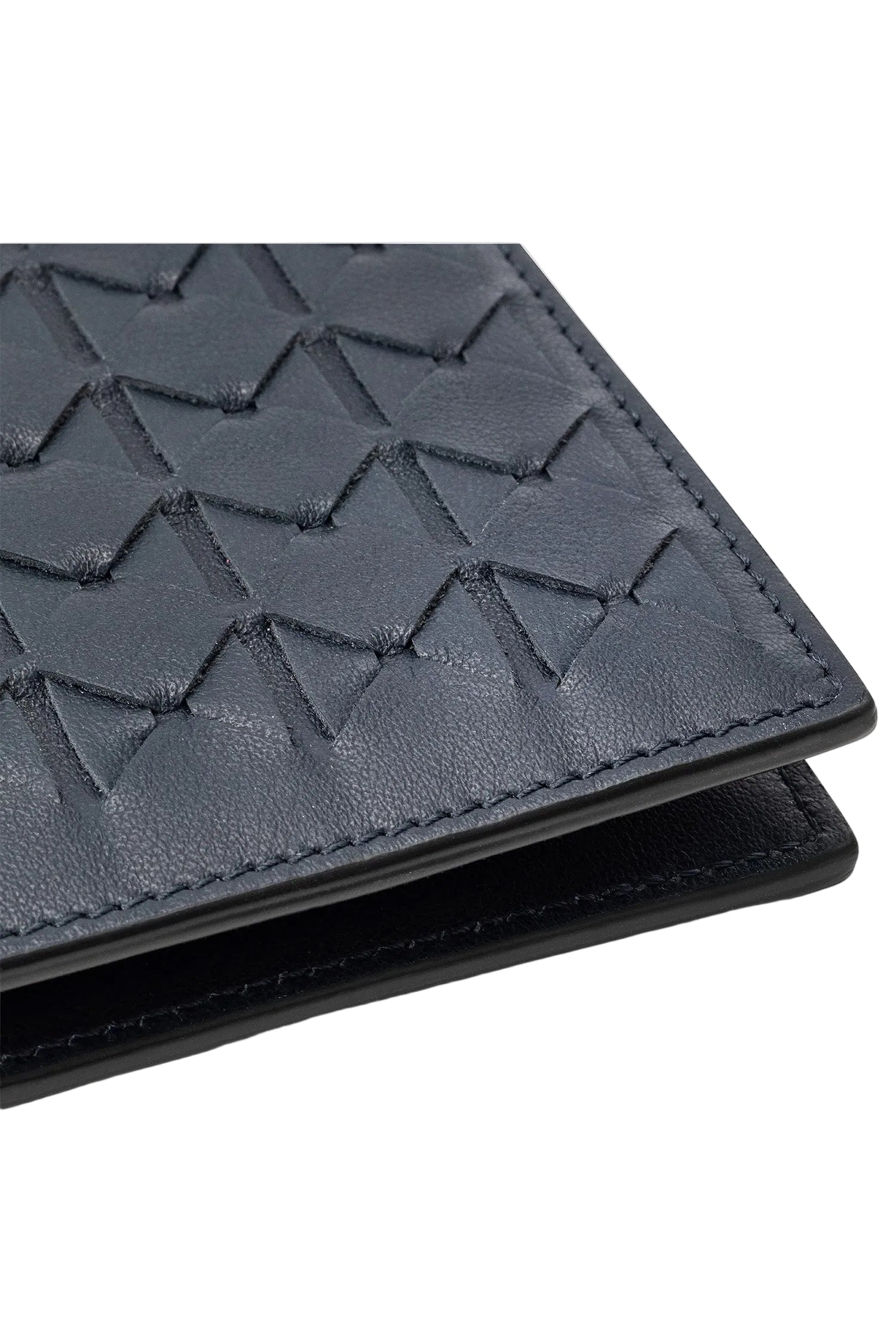 SERAPIAN | Mosaic Bi-Fold Wallet | Navy