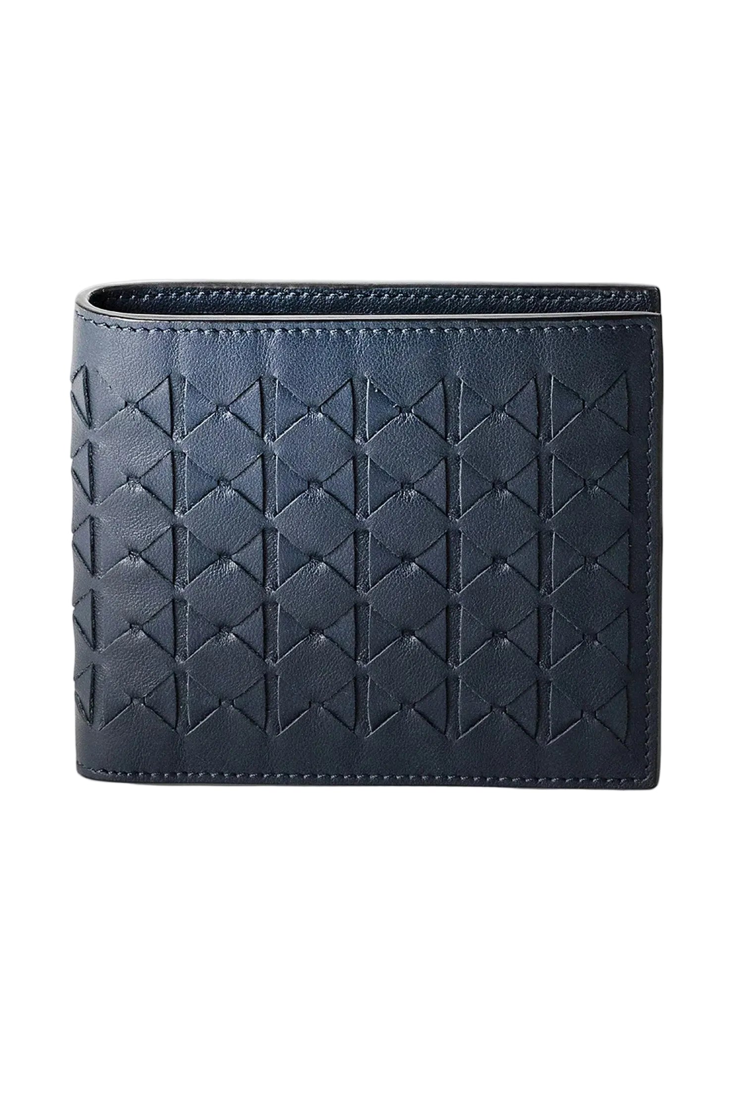 SERAPIAN | Mosaic Bi-Fold Wallet | Navy