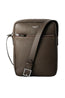 SERAPIAN | Tumbled Leather Crossbody Bag | Dark Brown