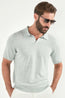 PINI PARMA | Linen & Cotton Polo | Light Green