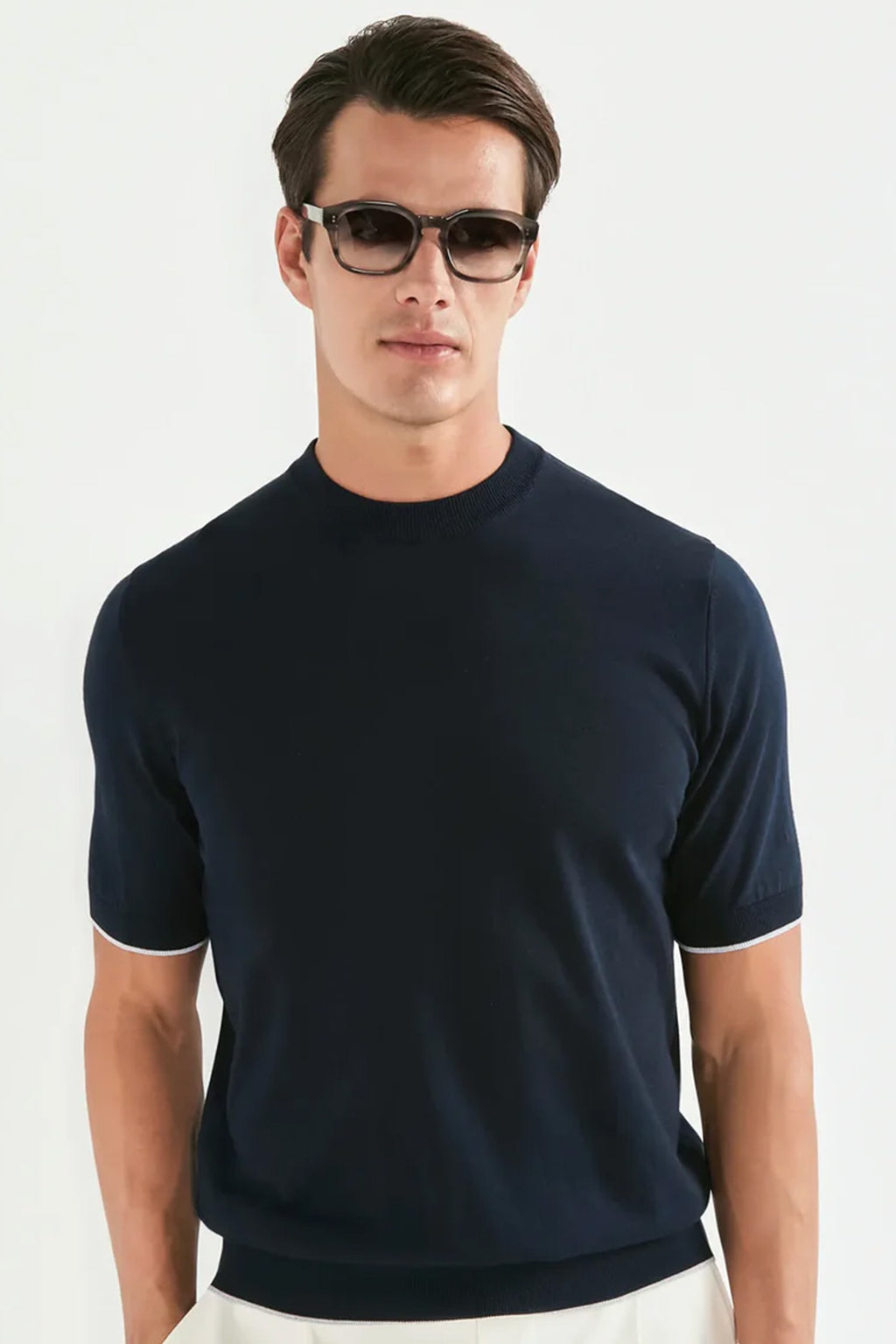 PINI PARMA | Crew Neck Tee | Navy