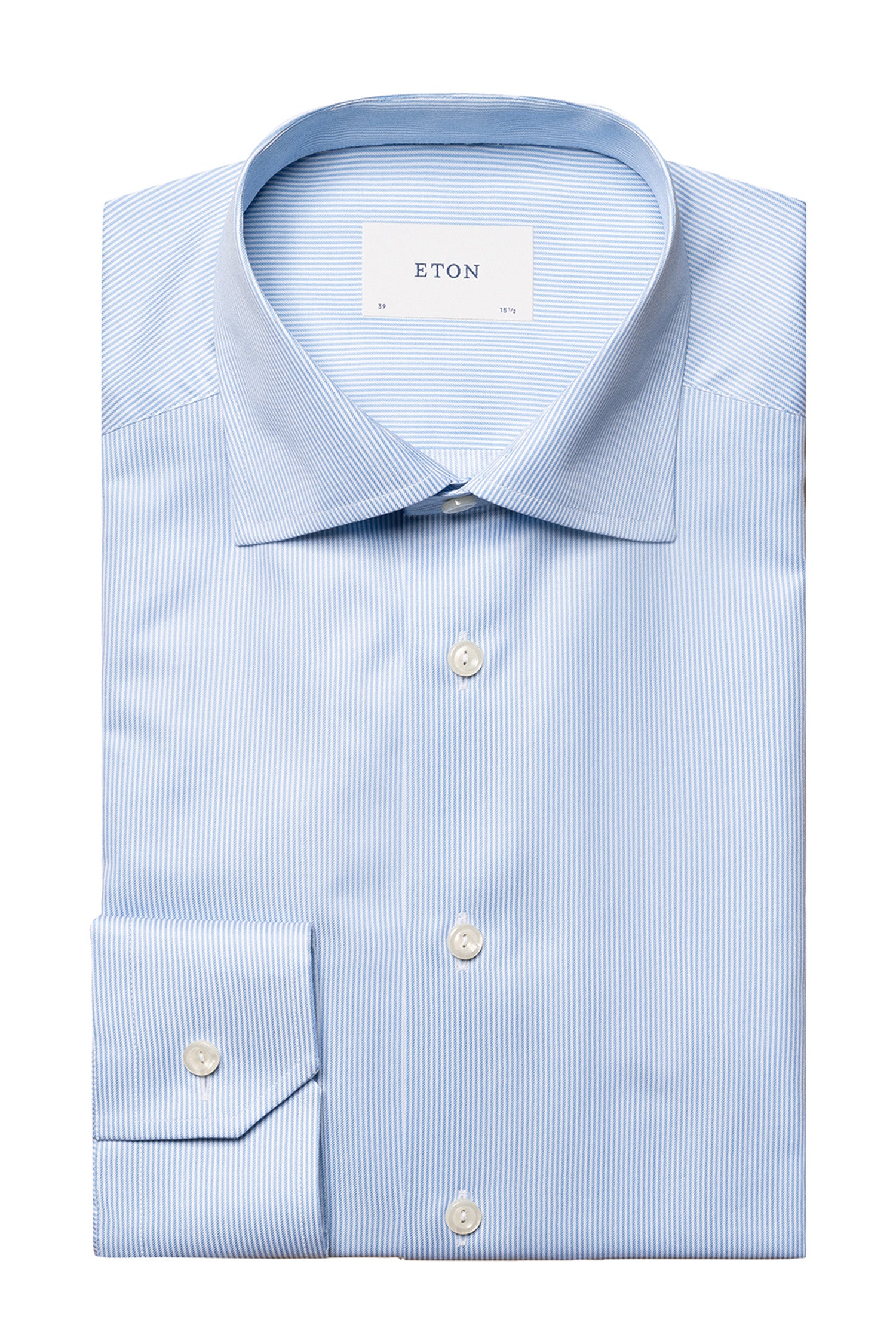 ETON | Twill Stripe Shirt | Blue