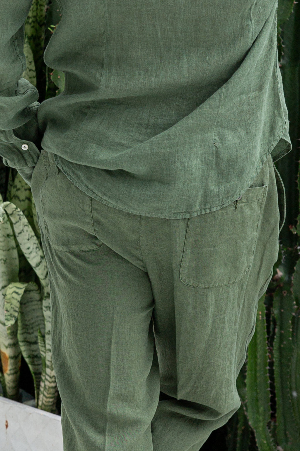 ALTEA | Linen Trousers | Green