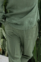 ALTEA | Linen Trousers | Green
