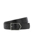 CANALI | V-Buckle Reversible Belt | Black & Dark Brown
