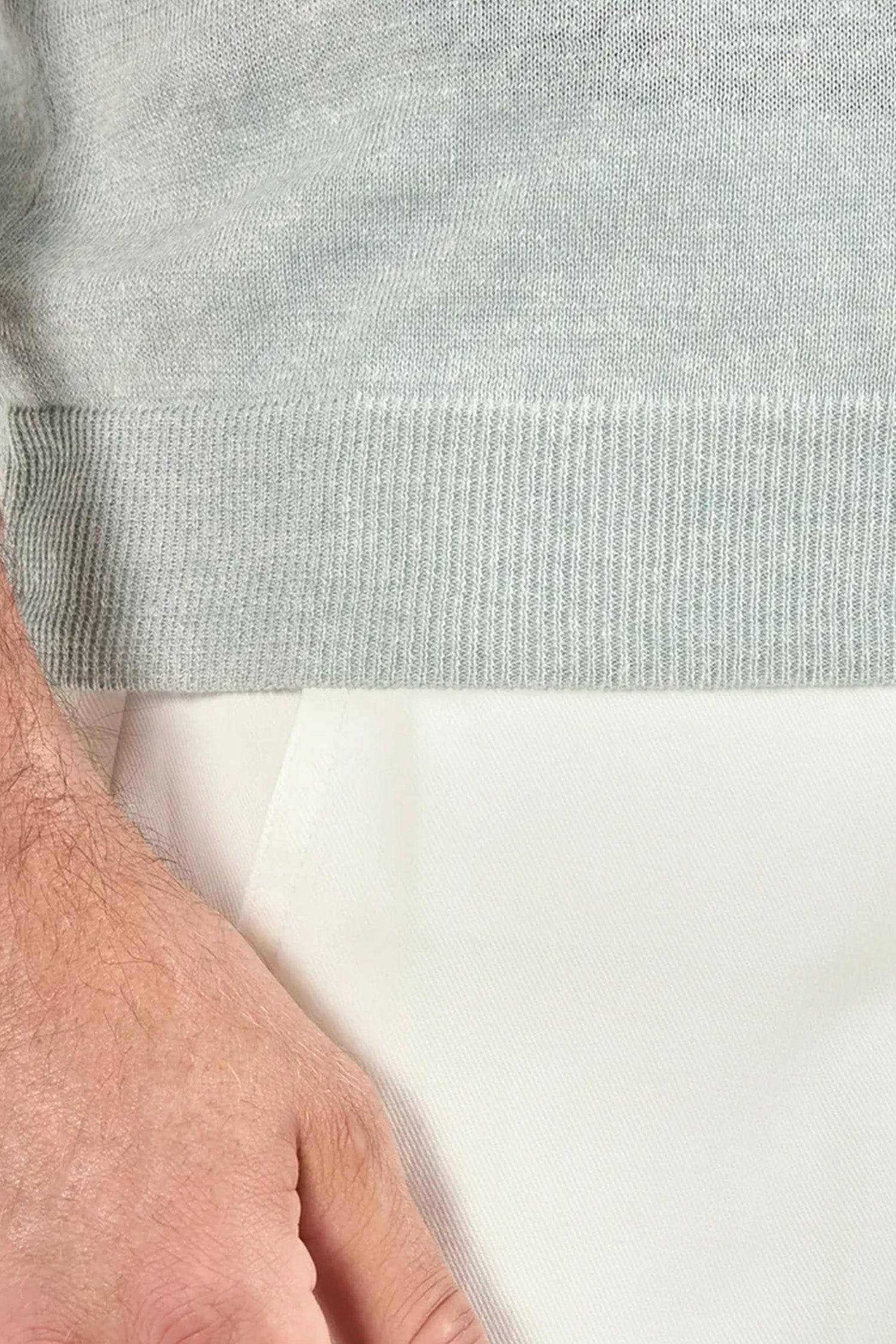 PINI PARMA | Linen & Cotton Polo | Light Green