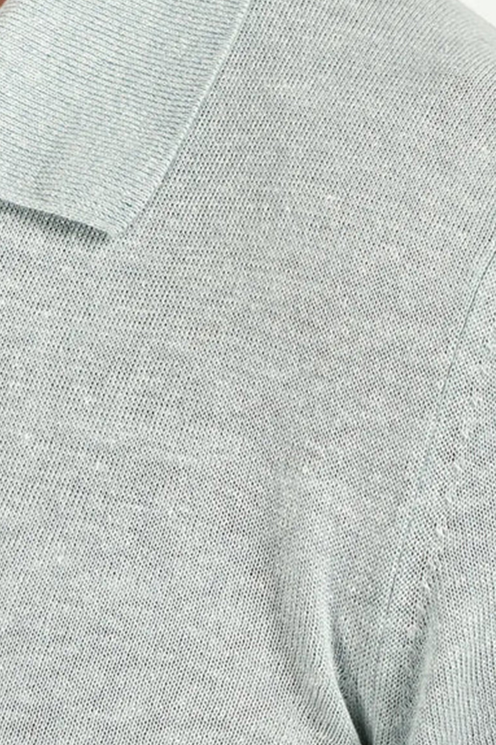 PINI PARMA | Linen & Cotton Polo | Light Green