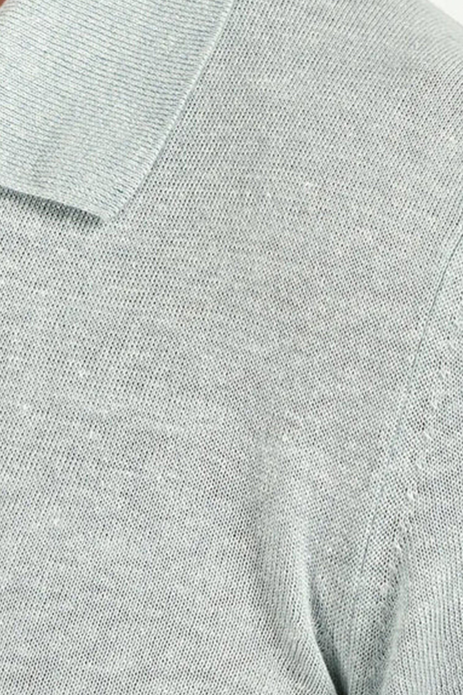 PINI PARMA | Linen & Cotton Polo | Light Green