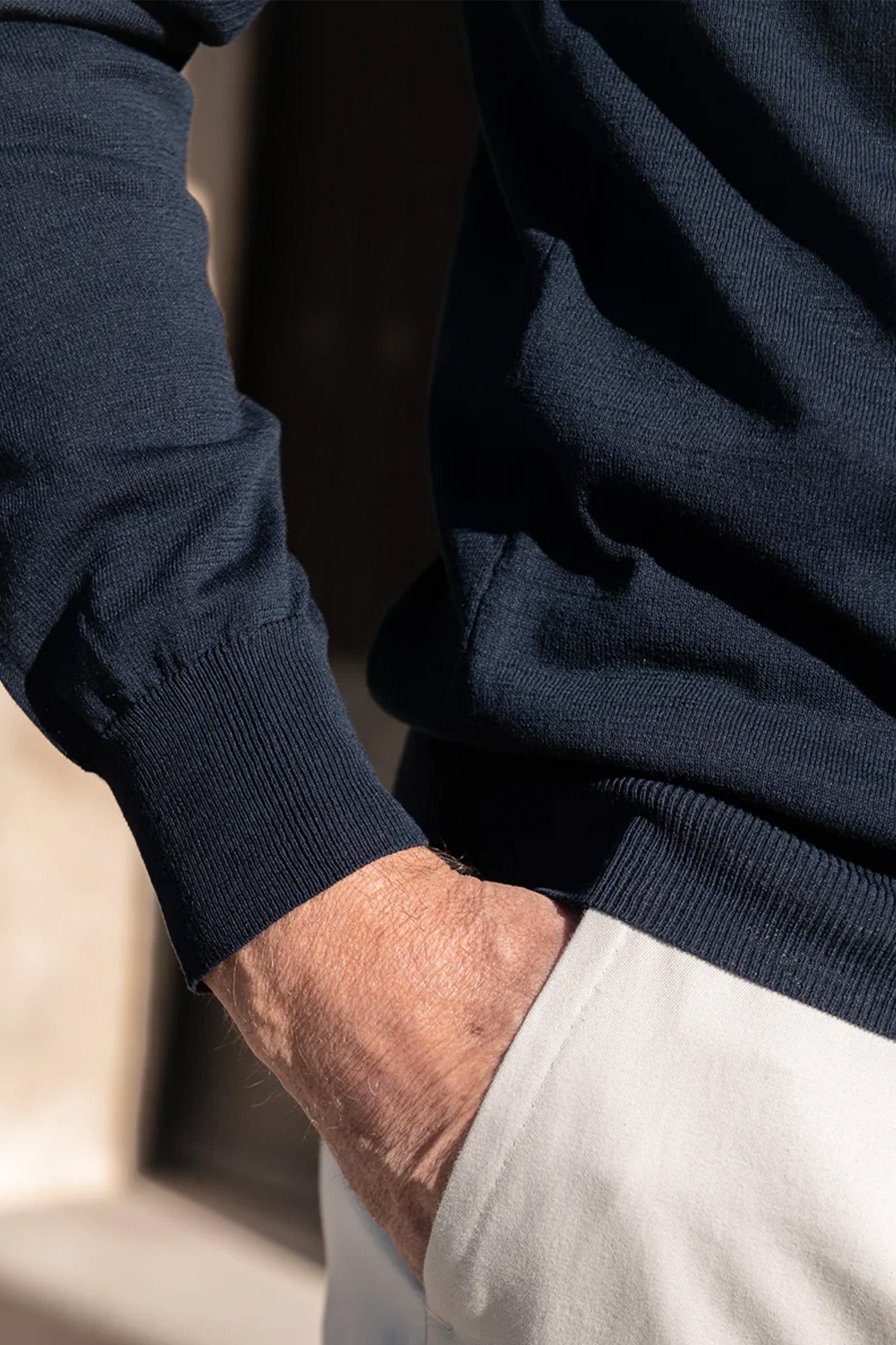 PINI PARMA | Knit Cotton Polo | Navy